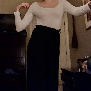 A Franchesca’s Black and White Bodysuit